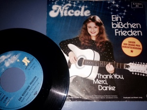 Vinyl copy of Germany's 1982 Winner - Nicole 